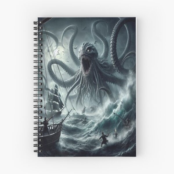 Item preview, Kraken Attacking Ship: Vintage Nautical Sea Monster Art designed and sold by FaresTes.