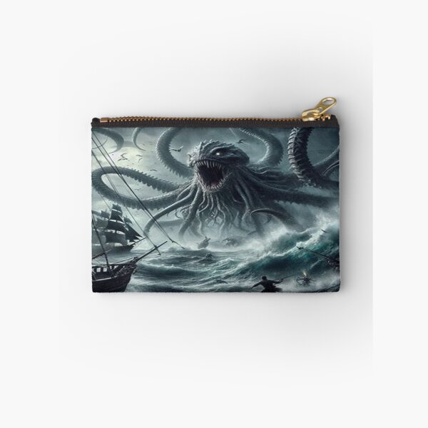 Item preview, Kraken Attacking Ship: Vintage Nautical Sea Monster Art designed and sold by FaresTes.
