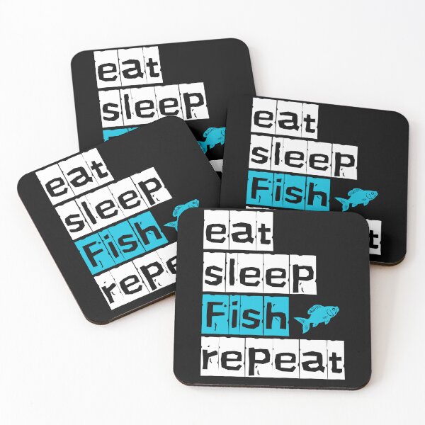 Item preview, Eat Sleep Fish Repeat – Fishing Lifestyle Quote designed and sold by lahmar-abbou.