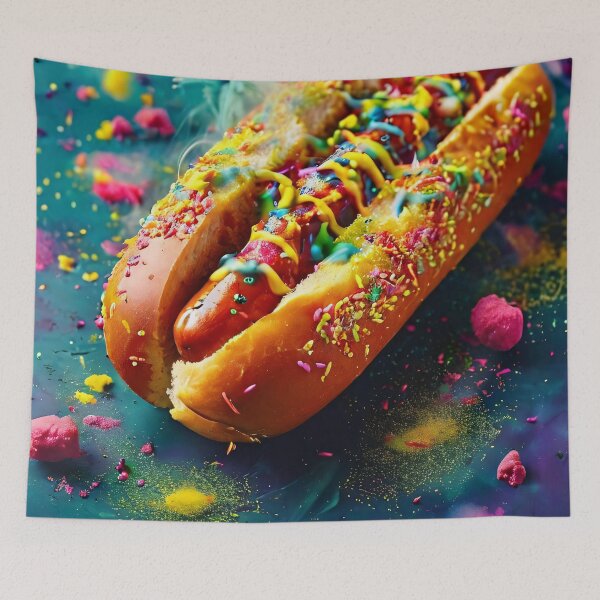 Item preview, Delicate hot dog with confetti decoration designed and sold by Mianku | Für das Leben.