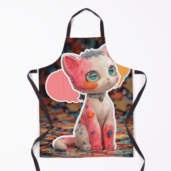 Item preview, Cute Comic Kitten with Speech Bubble Illustration designed and sold by Grafititee.