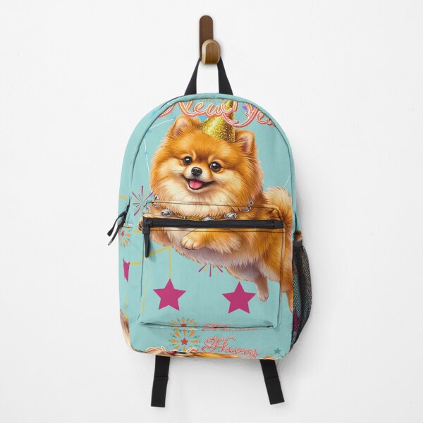 Item preview, Cute Pomeranian Dog Jumping With Bells Collar 2026 | Happy New Year Party designed and sold by E-SarnEdge.
