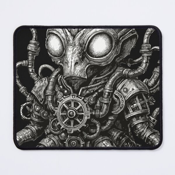 Item preview, Steampunk Alien Octopus – Dark Mechanical Biomech Creature designed and sold by SeoulInkSoul.