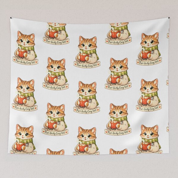 Item preview,  Purr-fectly Cozy Vet – Winter Veterinary Cat  designed and sold by Bettybee00.
