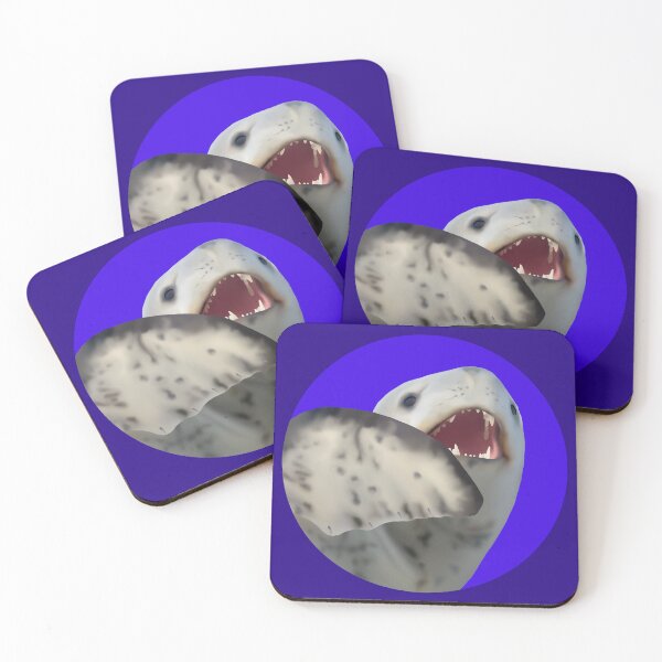 Item preview, Shocked Leopard Seal on blue designed and sold by GivernyKate.