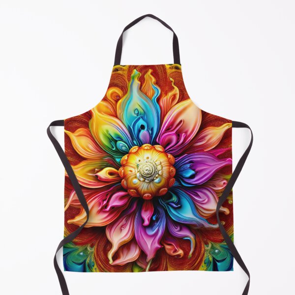 Item preview, Colorful, abstract flower in oil paints designed and sold by Mianku | Für das Leben.