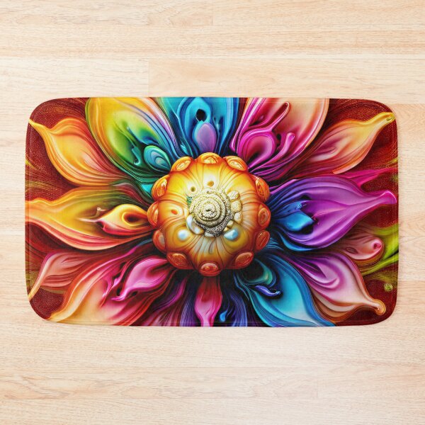 Item preview, Colorful, abstract flower in oil paints designed and sold by Mianku | Für das Leben.