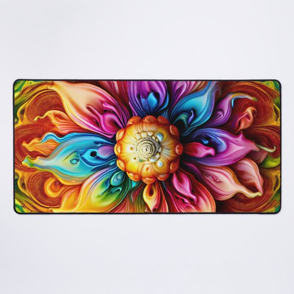 Item preview, Colorful, abstract flower in oil paints designed and sold by Mianku | Für das Leben.