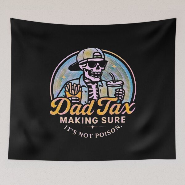 Item preview, Dad Tax Skeleton Retro Fatherhood designed and sold by creativerooney.