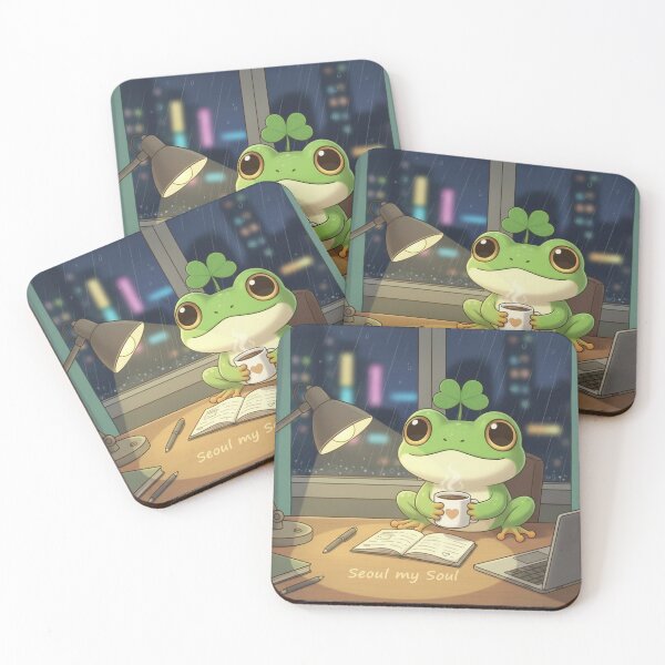 Item preview, Lucky Frog – Late Night Study Moment designed and sold by ChipchaOddities.