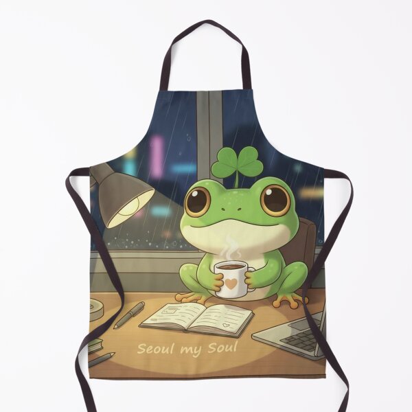 Item preview, Lucky Frog – Late Night Study Moment designed and sold by ChipchaOddities.