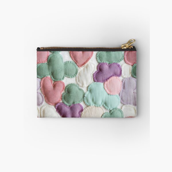 Item preview, Pastel Patchwork Design with Hearts, Clouds, Butterflies and Blanket Stitch Details designed and sold by SplashTastic.