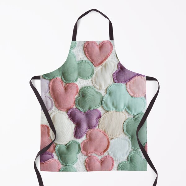 Item preview, Pastel Patchwork Design with Hearts, Clouds, Butterflies and Blanket Stitch Details designed and sold by SplashTastic.