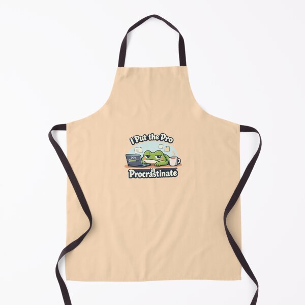 Item preview, I Put the Pro in Procrastinate – Funny Lazy Frog Cartoon designed and sold by Redy-Store.