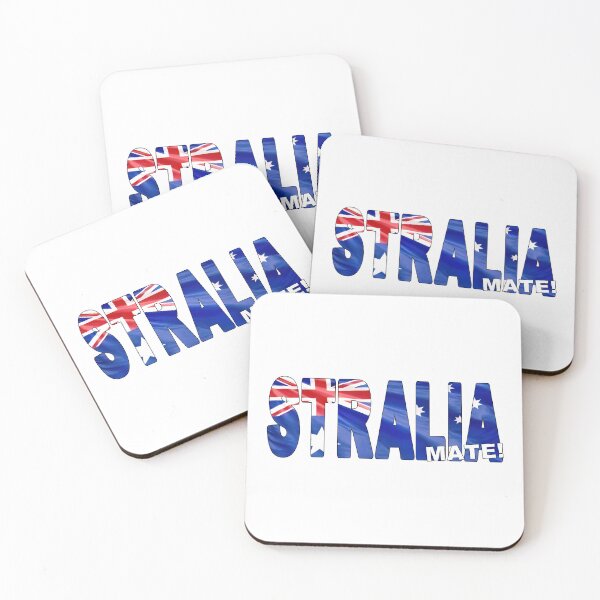 Item preview, STRALIA MATE - Flag Flying in Wind cut to Letters Souvenir Sticker Shirt designed and sold by Adam Gormley.