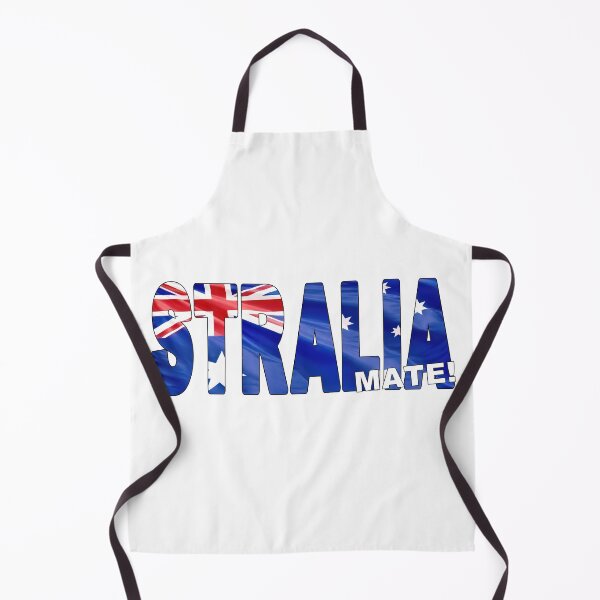 Item preview, STRALIA MATE - Flag Flying in Wind cut to Letters Souvenir Sticker Shirt designed and sold by Adam Gormley.