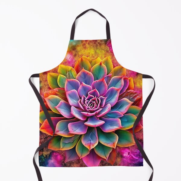 Item preview, Vibrantly colored succulent against a colorful background designed and sold by Mianku | Für das Leben.
