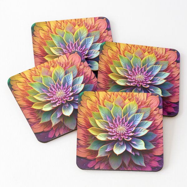 Item preview, Colorful, abstract flower blossom in detail designed and sold by Mianku | Für das Leben.