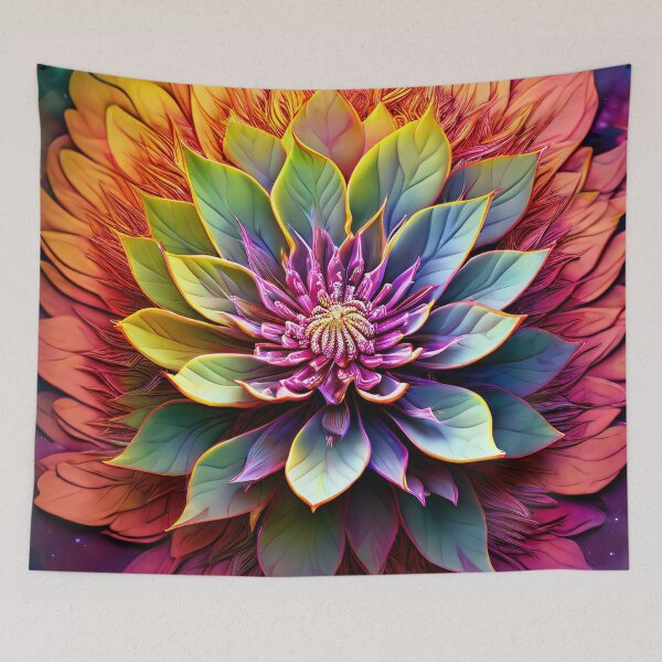 Item preview, Colorful, abstract flower blossom in detail designed and sold by Mianku | Für das Leben.
