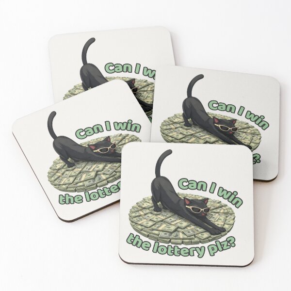 Item preview, Can I Win the Lottery Plz? Funny Black Cat on Money Meme Design designed and sold by MagicMeow1.