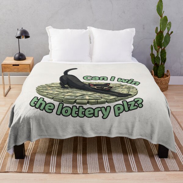 Item preview, Can I Win the Lottery Plz? Funny Black Cat on Money Meme Design designed and sold by MagicMeow1.