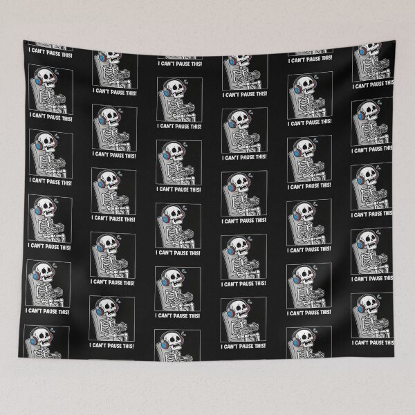 Item preview, Skeleton Gamer with Headphones and Controller Illustration Art – Gaming Culture Design designed and sold by Luminari Creations.