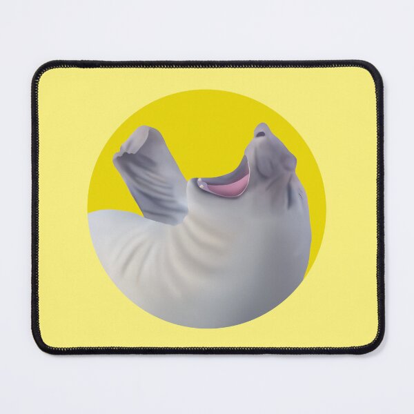 Item preview, Yawning Elephant Seal on Yellow designed and sold by GivernyKate.