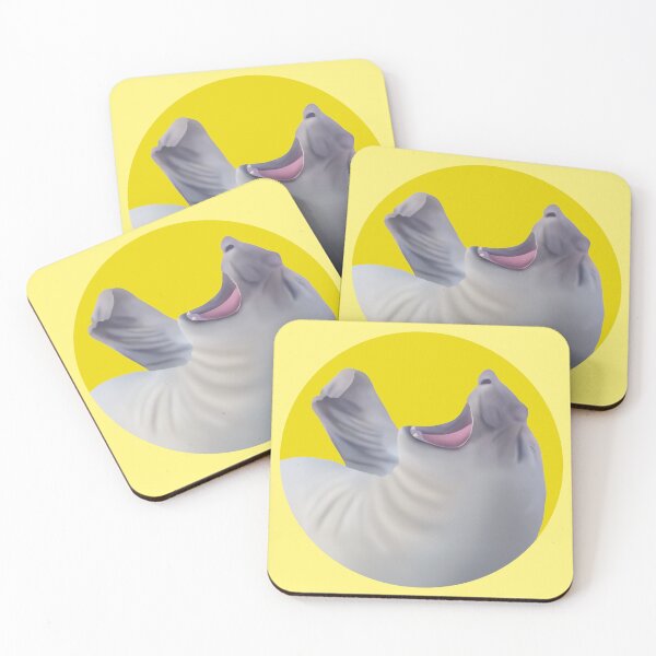 Item preview, Yawning Elephant Seal on Yellow designed and sold by GivernyKate.