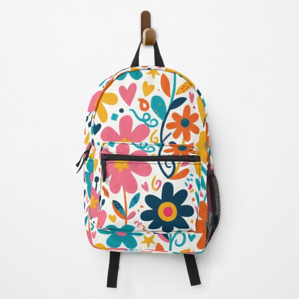 Item preview, Dopamine Style Floral Illustration with Colorful Blooms, Hearts, and Whimsical Decorative Accents designed and sold by SplashTastic.