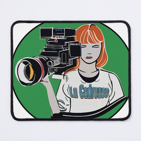 Item preview, Female Camera Operator with La Cadreuse on shirt designed and sold by SetLifeStickers.