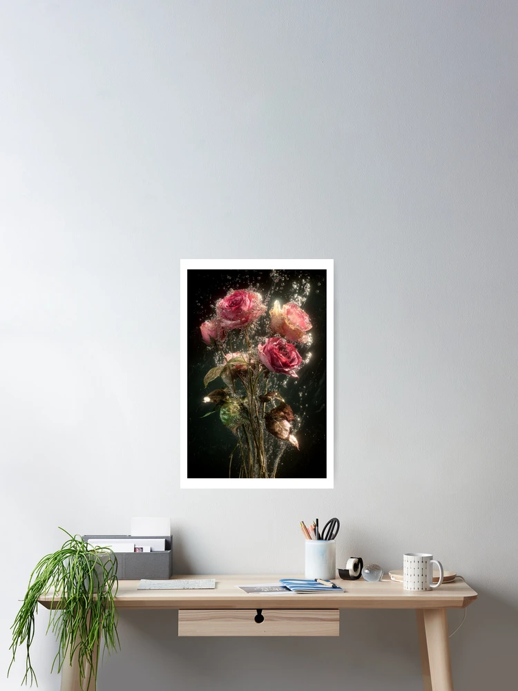 Thumbnail 2 of 3, Poster, Underwater Roses designed and sold by Tridentulus.