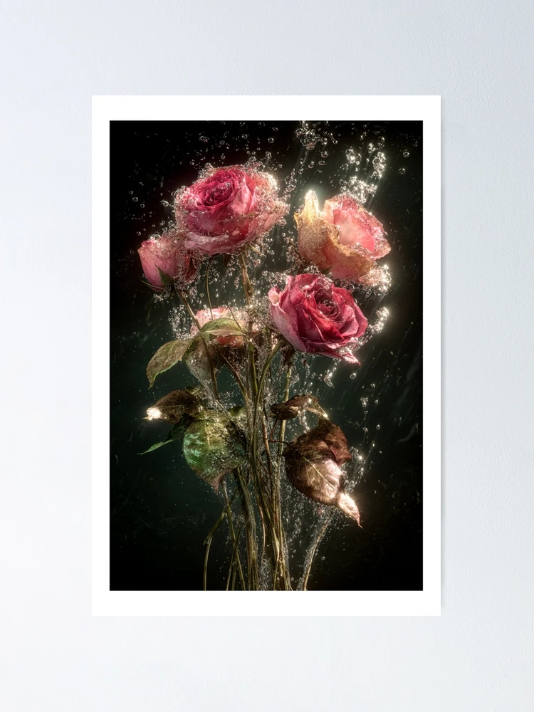 Thumbnail 1 of 3, Poster, Underwater Roses designed and sold by Tridentulus.