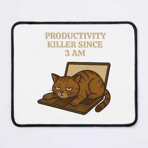 Item preview, Funny Cat – Cat on Laptop – Funny Work From Home Office Cat Illustration designed and sold by Happy'CLICK'.