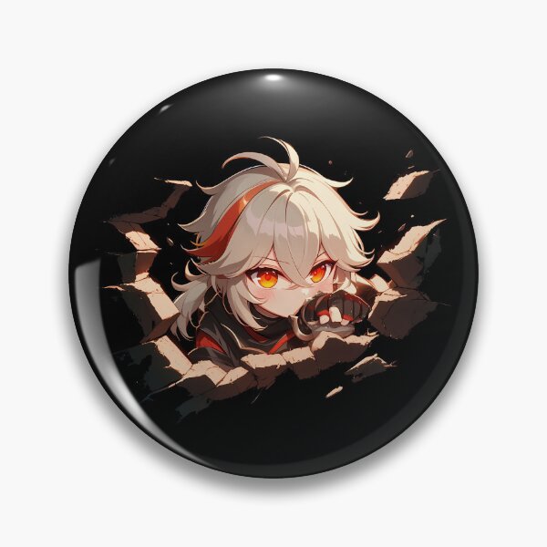 Item preview, Kazuha Peeking Through Wall Chibi Style From Genshin Impact Game designed and sold by TorbenKuhano.