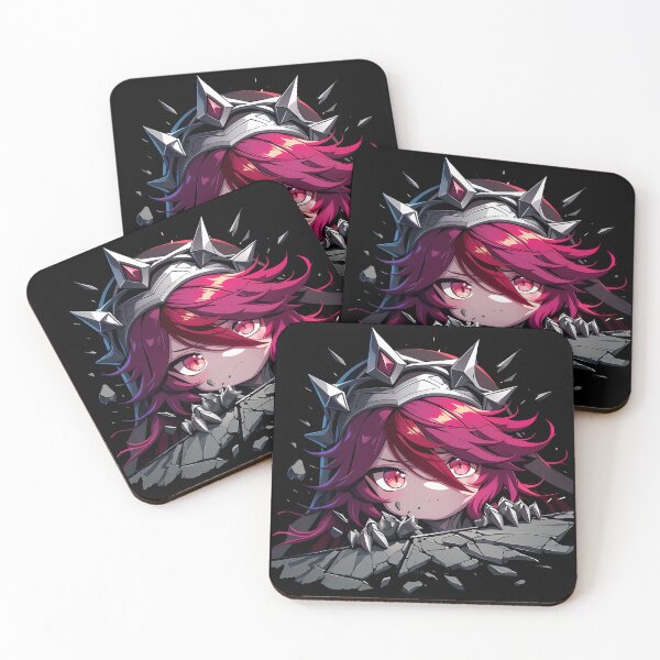 Item preview, Game Rosaria Genshin Impact Chibi Peeking Anime Girl Dark Cute Design designed and sold by TorbenKuhano.