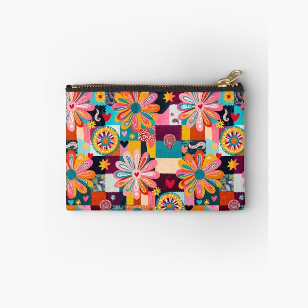 Item preview, Dopamine Style Patchwork Design with Colorful Flowers, Paisley Motifs, and Retro Quilt Elements designed and sold by SplashTastic.