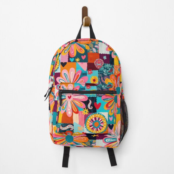 Item preview, Dopamine Style Patchwork Design with Colorful Flowers, Paisley Motifs, and Retro Quilt Elements designed and sold by SplashTastic.