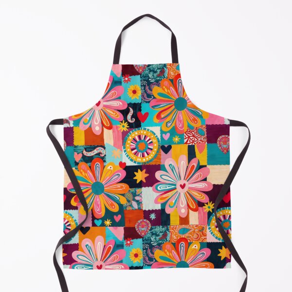 Item preview, Dopamine Style Patchwork Design with Colorful Flowers, Paisley Motifs, and Retro Quilt Elements designed and sold by SplashTastic.