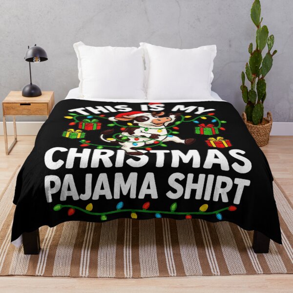 Item preview, This Is My Christmas Pajama Funny Christmas Cow Lights designed and sold by WayTBeenkenArt.
