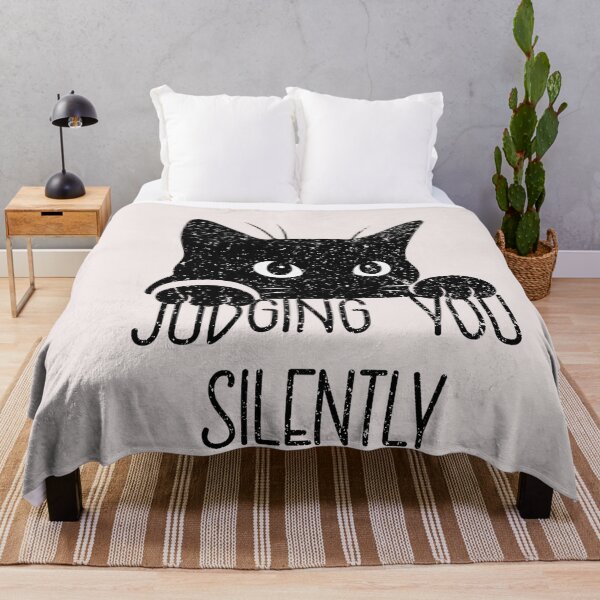 Item preview, Cat Judging You Silently, Funny Black Cat Mom Dad  designed and sold by ArleneRowe.