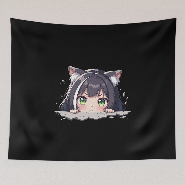 Item preview, Kyaru Peeking Chibi Kawaii Princess Connect Game Anime Girl Design designed and sold by TorbenKuhano.
