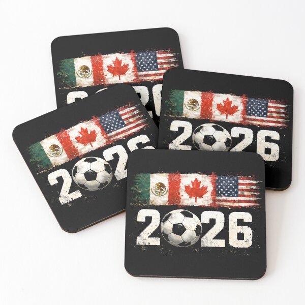Item preview, North America 2026 Soccer - Mexico Canada USA Brush Stroke Flag Art designed and sold by Imaginationbeyond.