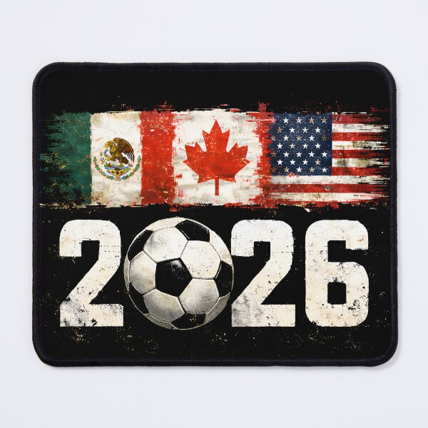 Item preview, North America 2026 Soccer - Mexico Canada USA Brush Stroke Flag Art designed and sold by Imaginationbeyond.