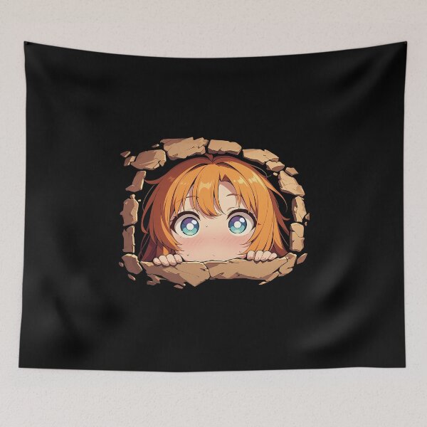 Item preview, Yui Peeking Chibi Kawaii Princess Connect Game Anime Girl Design designed and sold by TorbenKuhano.