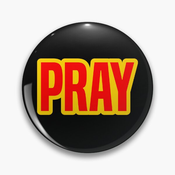 Item preview, Pray, Yellow Outline Bold designed and sold by Memes N Lore .