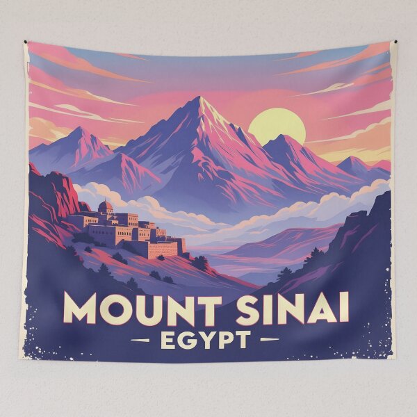 Item preview, Mount Sinai, Egypt: Vintage-Style Painterly Travel Poster designed and sold by LSVart.