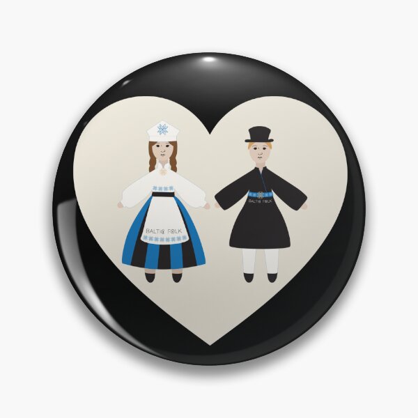 Item preview, Baltic Folk Dolls - on cream colour heart designed and sold by EmpoweringCr8ive.