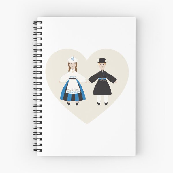 Item preview, Baltic Folk Dolls - on cream colour heart designed and sold by EmpoweringCr8ive.