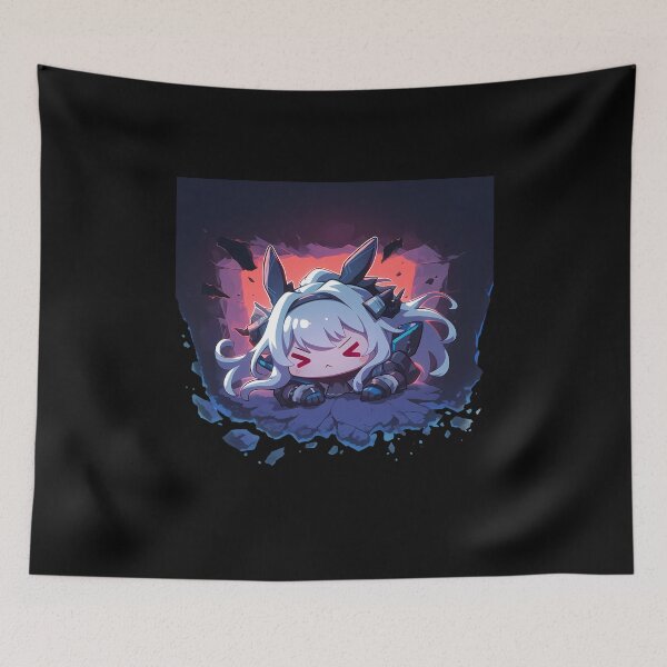 Item preview, Prelude Dawn Skadi Peeking Through Wall Arknights Game Girl Kawaii designed and sold by TorbenKuhano.