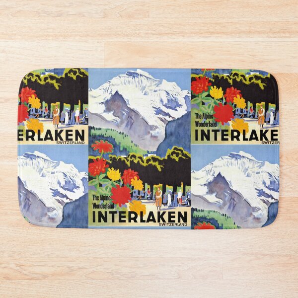 Item preview, Vintage Interlaken Travel Poster | The Alpine Wonderland Art Print | Swiss Alps Adventure Wall Decor | Bold & Vibrant Colors designed and sold by artofuniverse.